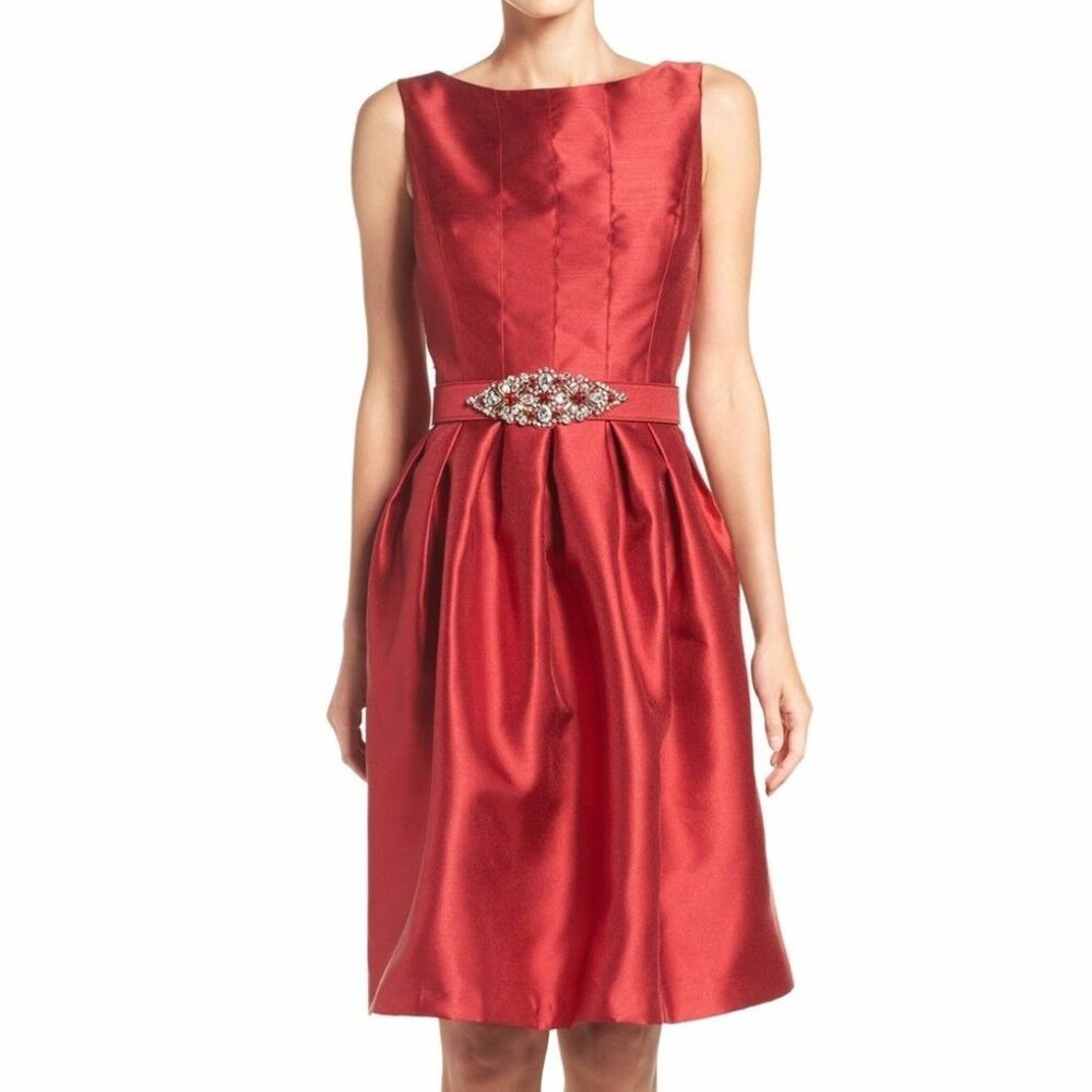 Taffeta Fit & Flare Dress